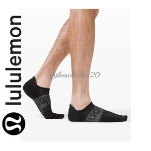 LULULEMON ATHLETICA Power Stride Tab Sock *3 Pack Black Medium NWT